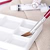VanEnjoy White Square Ceramic Artist Paint Palette,Porcelain Watercolor Palette,Ceramic Mixing Tray for Watercolor Gouache Painting