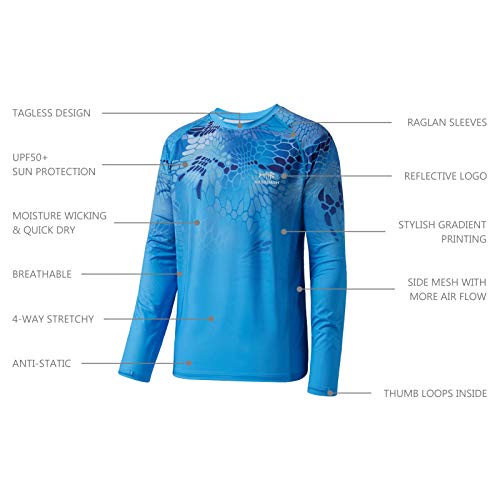 BASSDASH FS14M Men's Camo Gradient Performance Long Sleeve Fishing Shirt UPF50+3