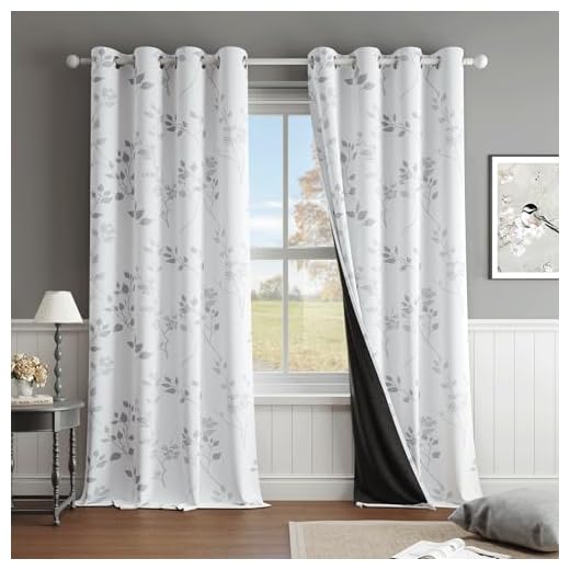 Beauoop Floral 100% Blackout Curtains
