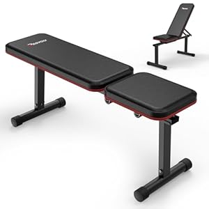 PASYOU Halterbank Verstelbare, 90° Verticaal, Helling en Plat Fitnessbank met 5-Voudig Verstelbare, Multifunctionele Zitbank voor Thuis of in de Sportschool Weight Bench,300 kg Draagvermogen