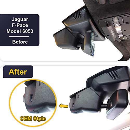 Image of Fitcamx Front 4K+Rear 1080P Dash Cam Adaps for Jaguar F-Pace 2017-2021 (Model 6053) 20d 25t 35t P250 P340 P400 X761, OEM Style, 2 Ways HD Video, WiFi & APP, Loop Recording, G-Sensor, 128GB Card