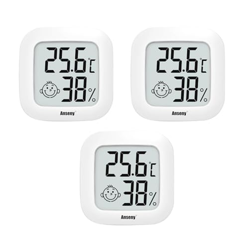 Termómetro De Interior: Higrómetro Electrónico Para Medición De Aire Con Pantalla Digital | Medidor De Humedad Para Salón, Oficina, Terraza O Invernadero, Contador De Clima Ambiental Para La