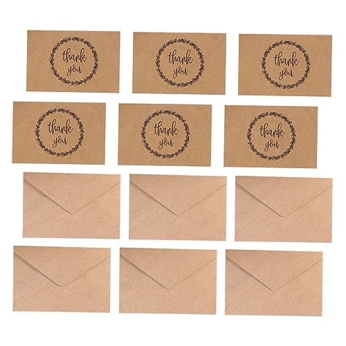 Tofficu Cartões de Natal cartões de felicitações marrons cartões em branco nostalgia envelopes em br