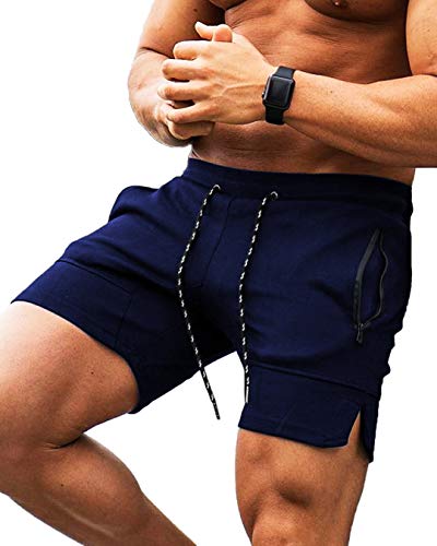 YKB Mens Gym Workout Shorts Running Sport Short Pants Fitted Training Bodybuilding Jogger