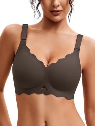 Image of Wireless Jelly Bras for Women No Underwire Seamless Full Coverage Bra with Support Comfort T-Shirt Bralette