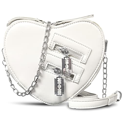 Fozehlad Women Cute Heart Shoulder Bag PU Leather Crossbody Purse for Girls Christmas Valentine's Day Gift