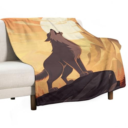 Couverture loup en flanelle moelleuse quatre saisons - 2