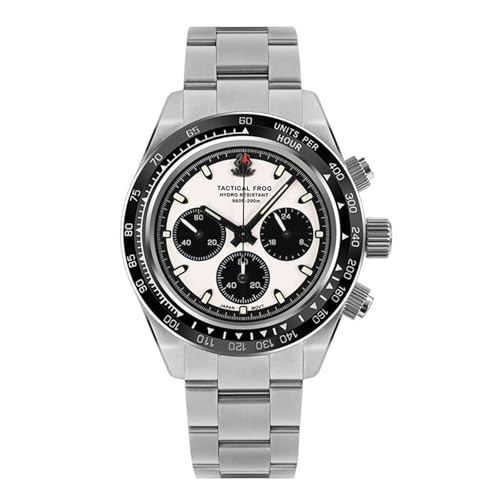 Chronographe V2 montre étanche 200m Tactical Frog saphir blanc 41mm