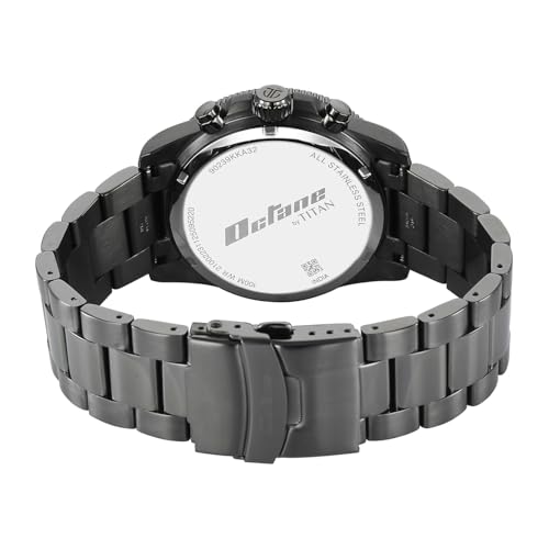 Image of Titan Octane Fashion Accendo Chronograph with Knurled Bezel & Lume Hands Watch for Men - 90239KM02