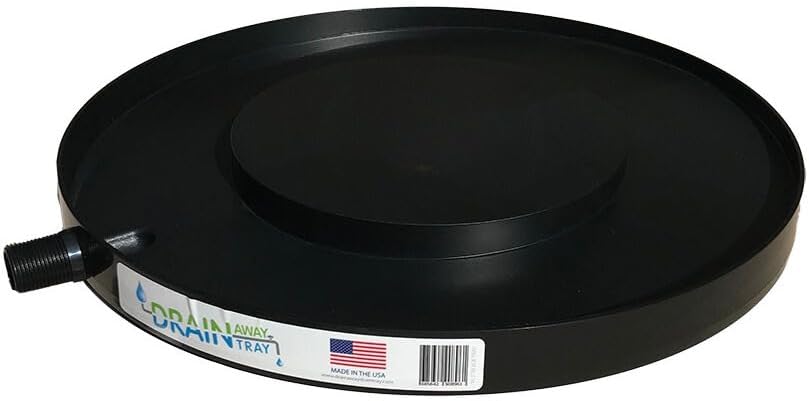 Drain Away Black 15.5 Inch Plant Saucer Heavy Duty Drain Tray for Large Pots Indoor Outdoor Waterproof UV Resistant | Protect Floors Decks | 12in 15in 22in | White Gray Terra Cotta Black