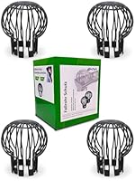 EKNA Fallrohr Laubschutz - 4x Dachrinnen Fallrohrschutz - Regenrinnen Schutz aus Kunststoff - Dachrinnenfilter Fallrohre rostfrei - Einfache Montage & Reinigung! Ø13 x H 14,5cm (4er-Set)