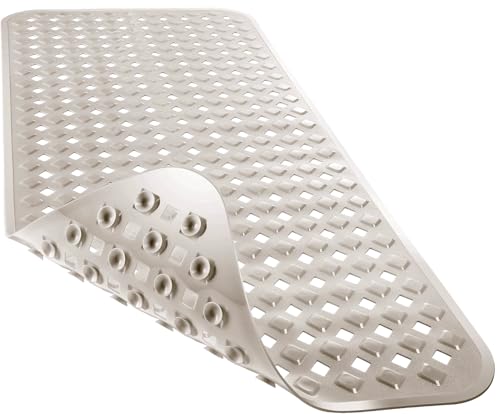 Image of Door mat Bathroom mats Anti Slip for Entrance Floor Foot Skid Bathtub Bath Shower Suction Cups (Beige 70x40cm)