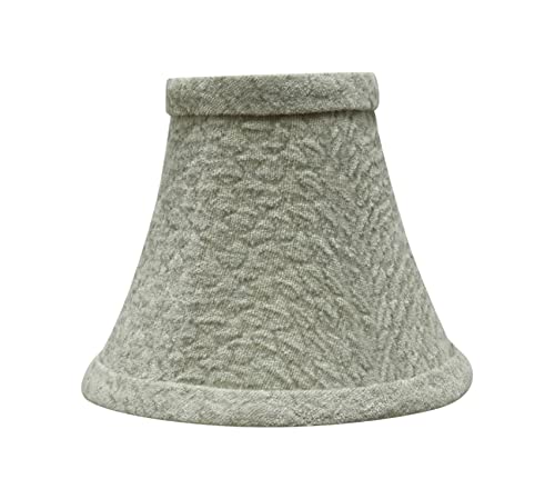 Image of Aspen Creative 30054-2A, Bell Clip-On Chandelier Lamp Shade, Light Grey, 3 inch Top x 6 inch Bottom x 5 inch Slant Height, Set of 2