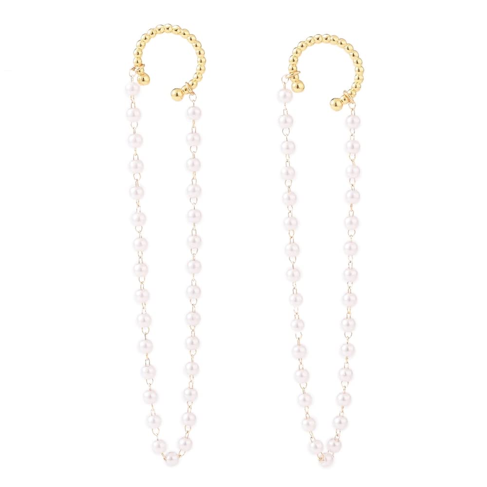 Via Mazzini Gold Plated Chain With Pearls No-Piercing Clip-On Ear Cuff Earrings For Women And Girls (ER2061) (B0BDDZPWTG) Amazon Price History, Amazon Price Tracker