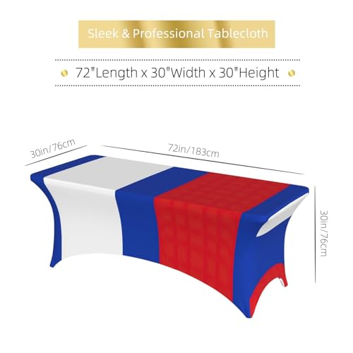Housses de table drapées élasthanne motif russe stretch 1,8 m EdWal
