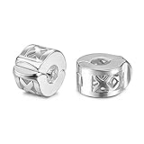 JewelrieShop Clip Spacer Charm for Bracelet Clip Lock Stopper Bead Spacer European Openable Beads (#S07S, 2pcs)