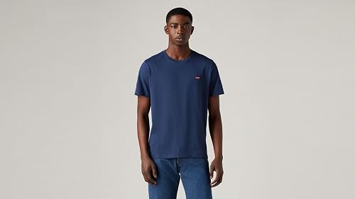 Levi's Men's Ss Original Housemark Tee- Core Chesthit Logo T-Shirt, Cotton + Patch Dress Blues, L - 2