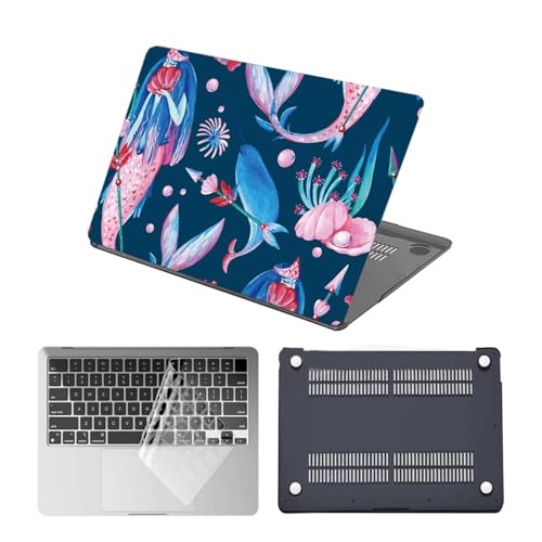 Carcasa Macbook Pro 13 A1502 estilo sirena rosa para proteger tu portátil en la universidad