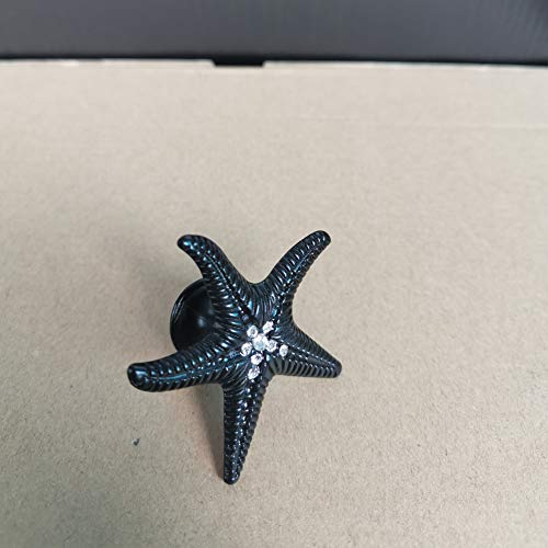 Luluxing LLX0003 8 Pieces Ocean Beach Theme Crystal Starfish Handles Starfish Drawer Knobs Cabinet Cupboard Dresser Knobs Furniture Door Pull Handles thumb #2