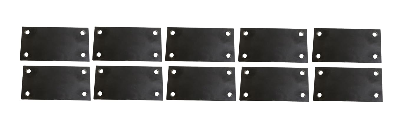 LeMétal – Platines acier rectangle 200x100x5 percée en lot de 10