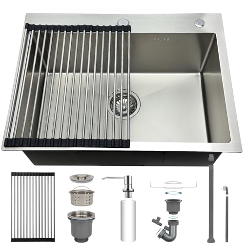 Kitchen Sink, 60 x 45 cm, Undermount Sink, Stainless Steel, 