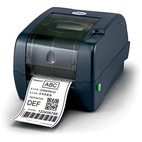 TSC 99-125A013-00LF Series TTP-247 Desktop Thermal Transfer Bar Code Printer, 203 dpi Resolution, 7 IPS, 8 MB DRAM, 4 MB Flash, USB/Serial/Parallel Port, Black Cover