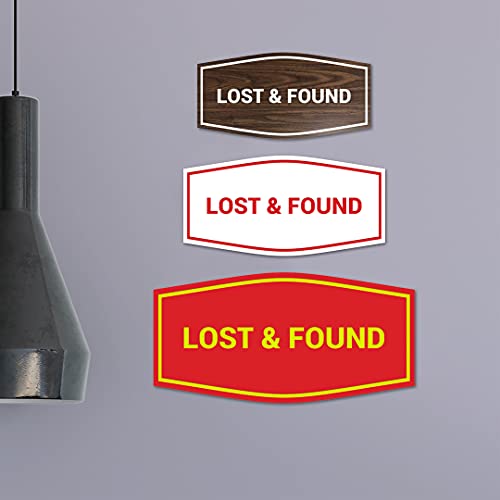 Panneau lost and found noir taille M de signalisation intérieure fancy - 4