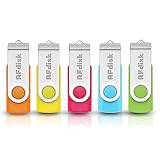 RFdisk Flash Drive 32GB Thumb Drive 5 Pack USB Flash Drive 32G Swivel Drive USB Drive Bulk Memory St