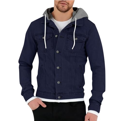 Chaqueta vaquera de invierno para hombre que combate el frío con estilo vintage