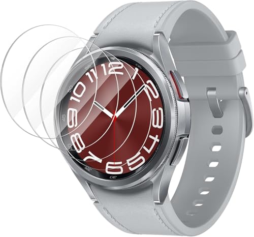 CAVN 4 unidades compatible con Samsung Galaxy Watch 6 Classic 43 mm Protector de pantalla de vidrio impermeable Protector de pantalla antiarañazos Protector de pantalla para Galaxy Watch 6 Classic (43