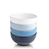 KOOV 24 Ounce Soup Bowl Set, Porcelain Cereal Bowls Microwave And Dishwasher Safe, Kitchen Bowls For