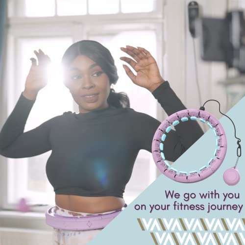 Foto von Swiss Activa+ S2 XXL Smart Hula Hoop Adult - Bis zu 120cm für Plus Größe XXL - Fällt Nicht runter - Abnehm-Reifen für Frauen - Smart Fitness Hula Hoop mit Gewicht