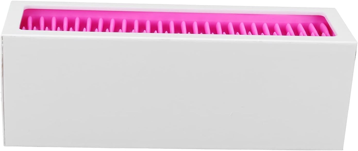 Silicone Cosmetic Storage Box & Makeup Organizer Case, Portable Container for Lipstick, Brushes, and Travel Supplies (Black Blue) (white + rose red)