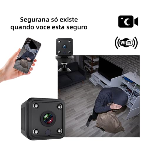 ITAWINA MIN Câmera Oculta, WIFI 1080P HD, Câmera de Segurança Doméstica com Visão Noturna Infraverme