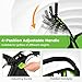 ULTIMATE 4 Wheel Golf Push Cart, Lightweight Folding Golf Trolley Roller w/Scorecard/Cup/Umbrella/Golf Bag Holder & Cooler Bag, Upper Bracket w/Elastic Strap, Foot Brake & Adjustable Handle (Green)