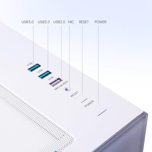 Image of MLOONG Gaming PC Desktop for Gamers & Streamers,AMD Ryzen 5 5500 up to 4.2GHz, GeForce RTX 5060 8GB GDDR6, 1TB NVMe SSD, 16GB DDR4 RAM, 650W 80+ Bronze PSU, Wi-Fi, Windows 11 Home