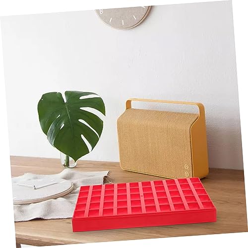 Caja organizadora de monedas color rojo de plástico miniatura 7