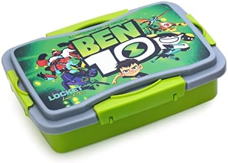 Dhananjay Kiddo Lunch Box – 2 Compartment Insulated Lunch Box Plastic Tiffin Box for Boys, Girls, School & Office (Lock, Green)