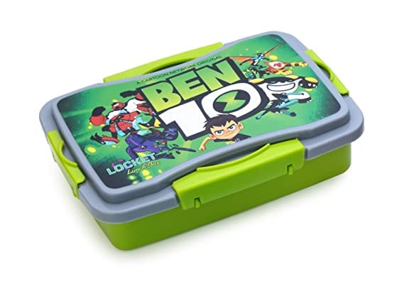 Dhananjay Kiddo Lunch Box – 2 Compartment Insulated Lunch Box Plastic Tiffin Box for Boys, Girls, School & Office (Lock, Green)