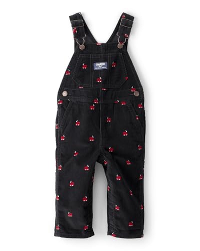 OSHKOSH B'GOSH Boys World's Best Overalls, Black Train, 3 Years