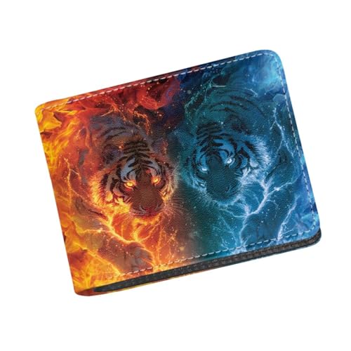 Image of Coldinair Tiger Lightenting Boys Wallet for Kids,Novelty Bifold Wallet,Leather Wallets,Slim Wallets Credit Card Cash Id Holder Cion Purse for Teens Kids,Men,Waterproof