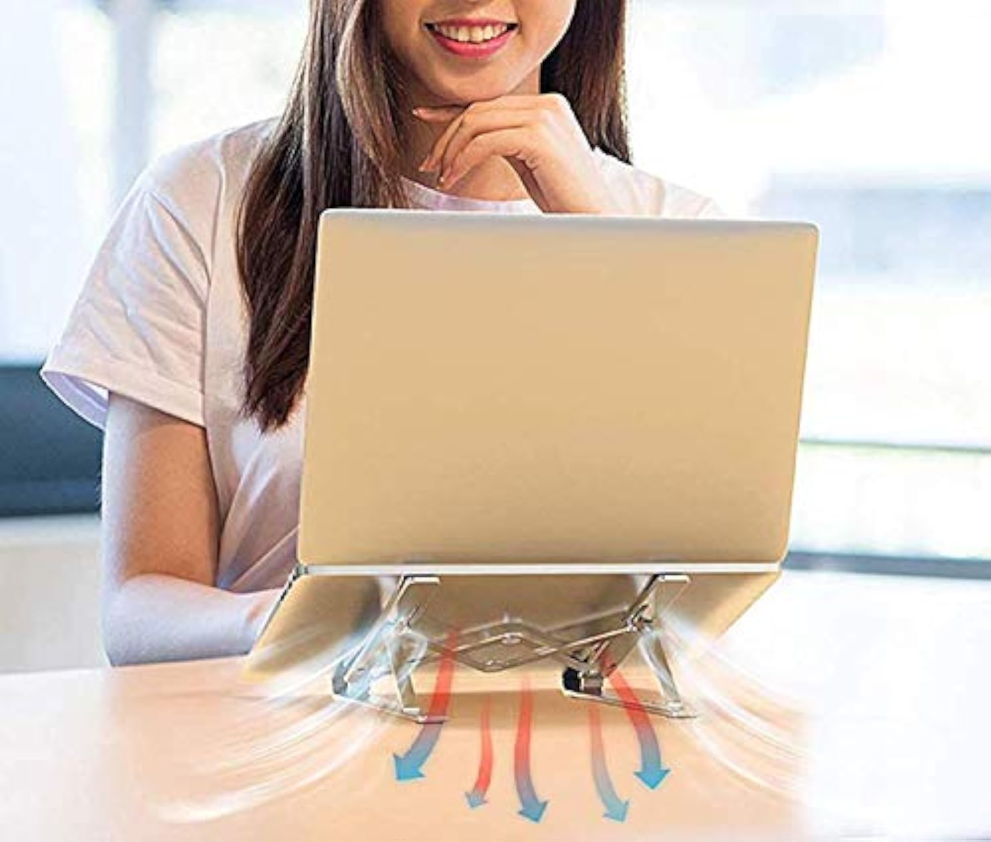 Lightweight Adjustable Laptop Stand with Mesh Ventilation