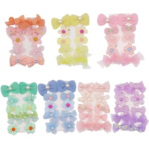 Image of Kicwitgoo 40 Pcs Cute Hair Clips for Girls,Baby Hair Clips,Hair Bows Baby Flower Barrettes Hair Accessories for Baby Girls Toddlers,Random Color