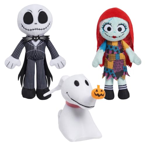 Image of Disney Tim Burton's The Nightmare Before Christmas Small Plush 3-Pack Bundle, Plush Dolls, Kids Toys for Ages 3 Up by Just Play