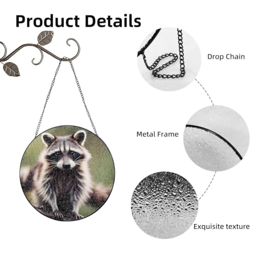 Atrapasueños de cristal con mapache el regalo para mujer ideal de jardín 5