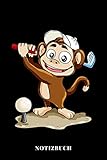  Notizbuch: Golfer Affe