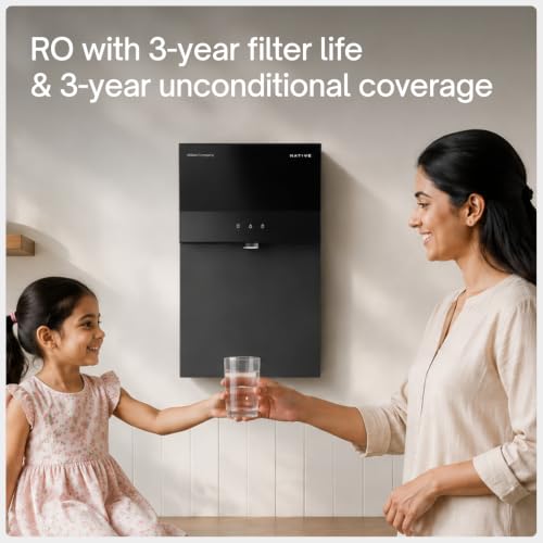 Image of Native M3 Water Purifier by Urban Company | Longest Filter Life, No Service for 3 Years, Unconditional Warranty | Preset Touch Dispensing | 10-Stage RO+UV+CU+Alk+Mineralizer | Real-time Tracking