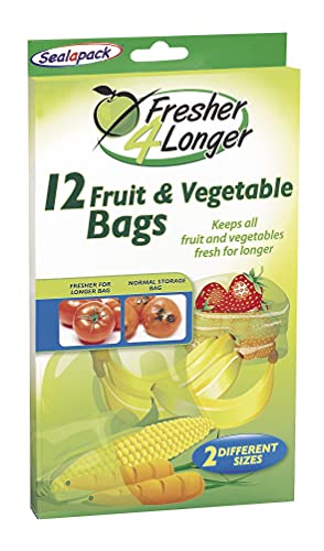 Sealapack Ready To Use Fruit & Vegetable Fresher 4 Longer Bags (Pack Of 12) | 6x 15x9 and 6x 17x12