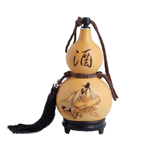 Bouteille de vin en calebasse sculptée main | Gourde traditionnelle 500 ml d'exception - 2