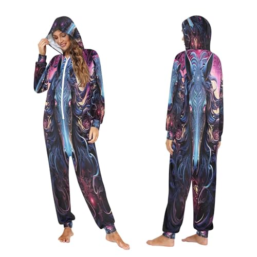 Vêtement de nuit combinaison pyjama une pièce à capuche - 7